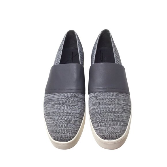 Vince Ward Gray NWOB Platform Slip On Loafers Sneakers 40 10 Knit Stretch - Picture 4 of 9